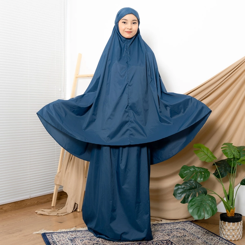 Product image ALF BY ALIF MUKENA MINI PARASUT PREMIUM KOREA TRAVEL - MAJOLICA BLUE ( MKN-026 ) all variant all variant